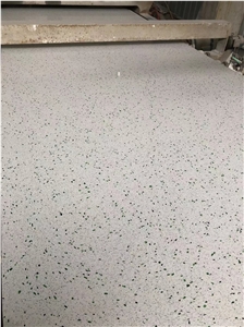 White Terrazzo With Green Glass White And Green Terrazzo